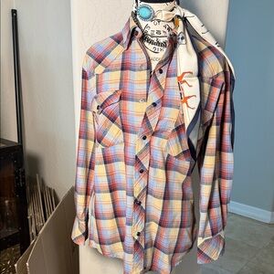 Wrangler Vintage Multicolor Plaid Shirt M